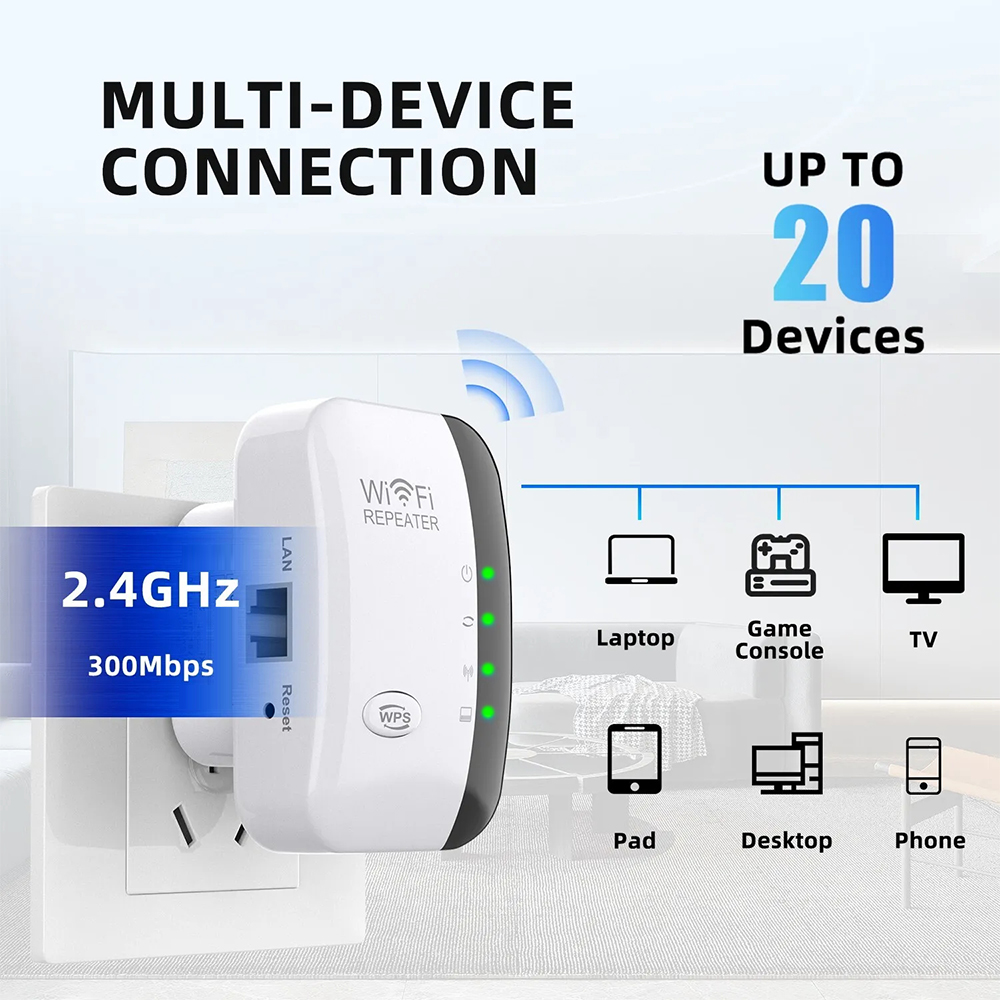 Wzmacniacz sygnału WiFi 2.4G,  – Wifi Range Extender recenzja i cena