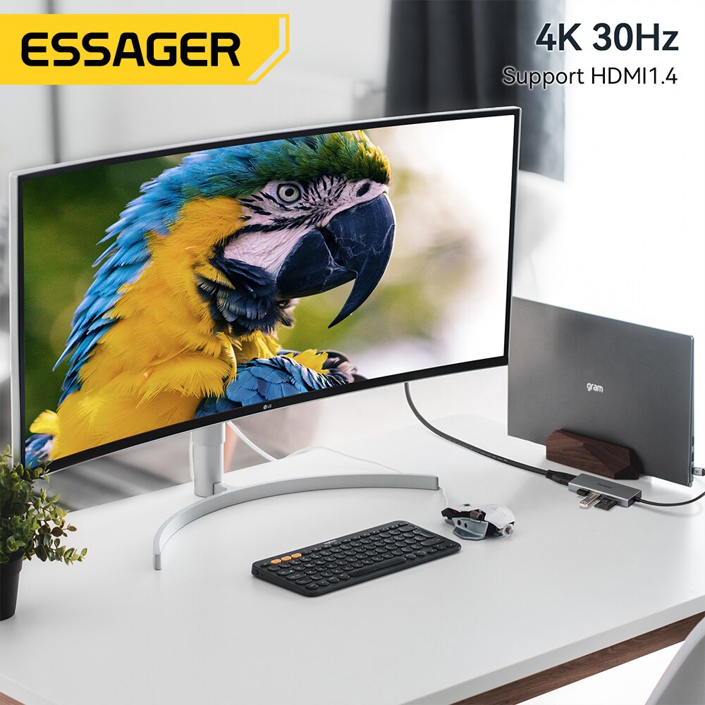 Essager 5 w 1 USB C HUB HDMI-4 – Docking Station Usb C recenzja i cena