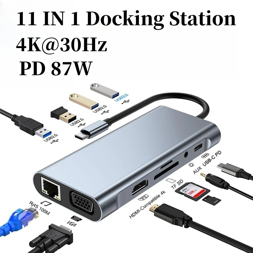 4/7/8/11in1 Hub dokujący 4K US – Docking Station Usb C recenzja i cena