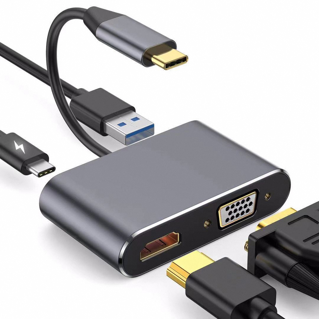 Adapter/Hub USB-C 4 w 1 z obsł – Docking Station Usb C recenzja i cena